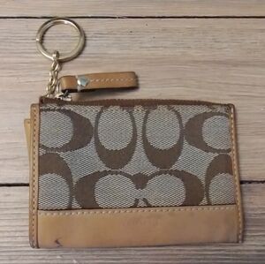 Coach Vintage Signature Monogram Card/ Money & Keychain Holder